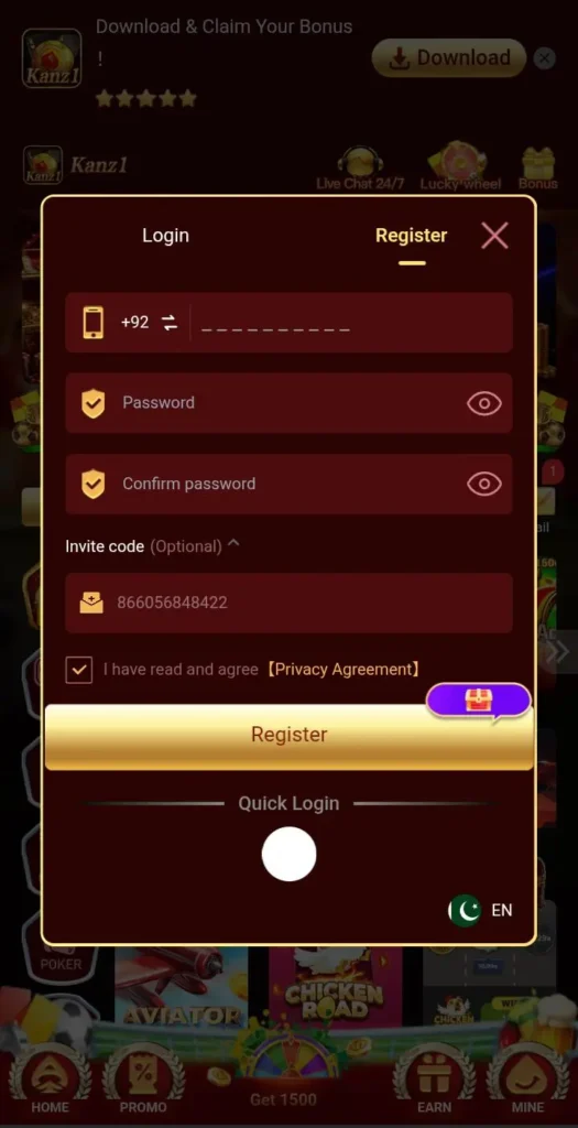 KANZ1 register